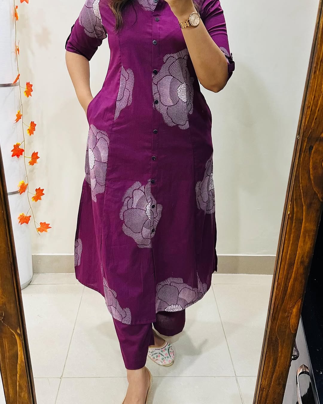 Cotton Co-Ord Set Kurta Pant - Image 2